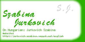 szabina jurkovich business card